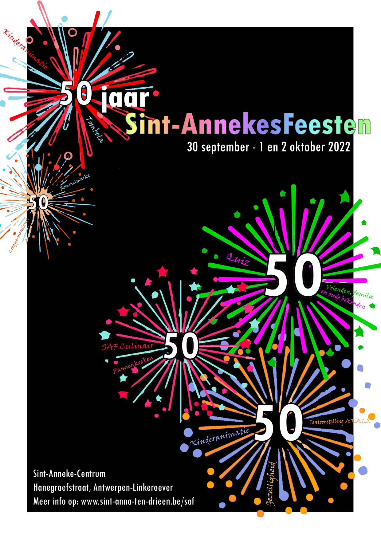 Sint-Annekesfeesten 2022 - 50 jaar SAF - Vrijdag 30 september, zaterdag 1 en zondag 2 oktober 2022